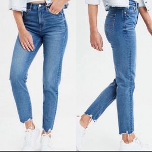 American Eagle Mom Jean Destroyed Hems